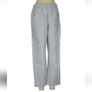 Uniqlo Women's Light Gray Pinstripe Cropped Pants